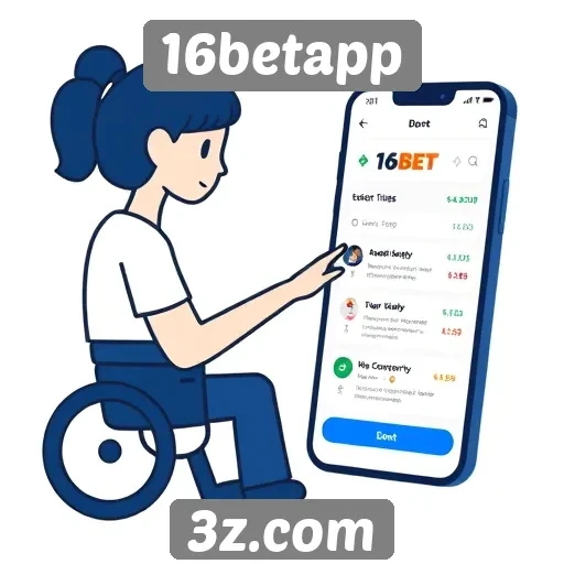 Acessibilidade e suporte ao cliente do 16betapp