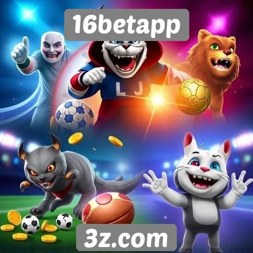 Variedade de jogos disponíveis na plataforma 16betapp